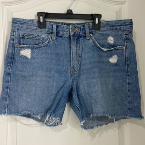 Lucky Brand Women’s Denim Jean Shorts 12/31 fringed with “holes” EUC